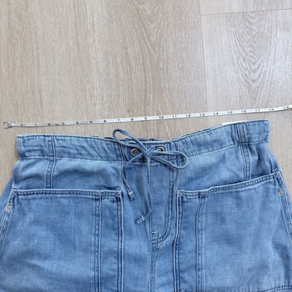 WE THE FREE Silverton Puddle Pull On Barrel Jeans Blue Relaxed Fit Denim L NWT - Picture 7 of 16